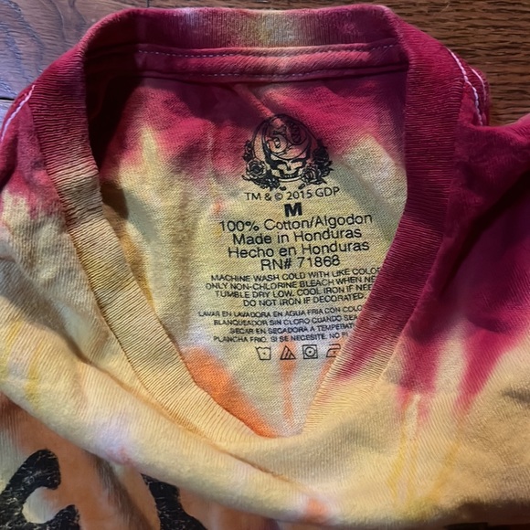 2015 Rare Vtg Grateful Dead 50th Anniversary Tie Dye Shirt M Orange Yellow - Picture 3 of 8